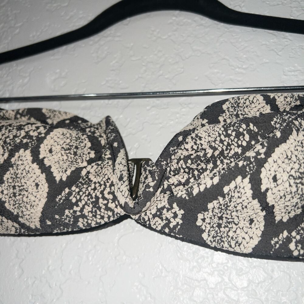 NWT Andie Snakeskin Gray The Scala Swimsuit Top Size Small - Picture 4 of 8